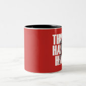 Das Laufen ist glückliche Stunde Zweifarbige Tasse (Mittel)