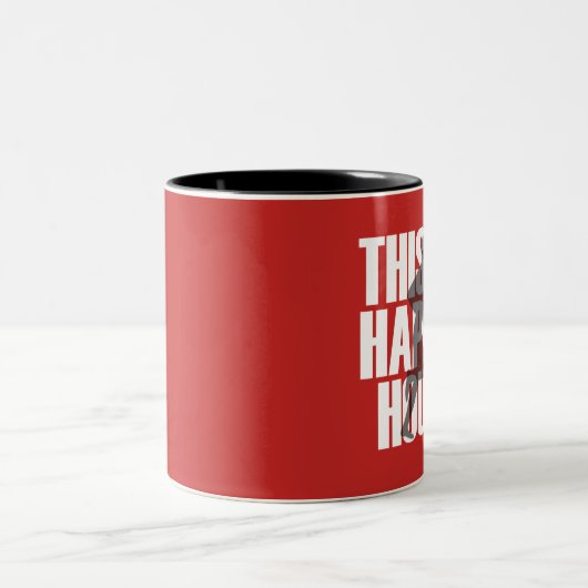 Das Laufen ist glückliche Stunde Zweifarbige Tasse (Mittel)