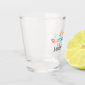 Das Laufen ist mein Sonnenschein farbenfroh Rainbo Schnapsglas (Links)