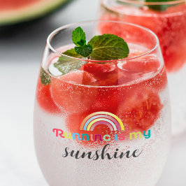 Das Laufen ist mein Sonnenschein farbenfroh Rainbo Weinglas Ohne Stiel