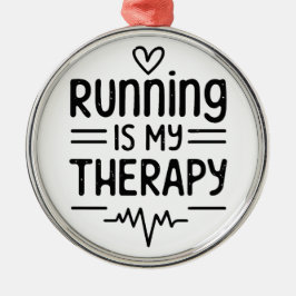 Das Laufen ist meine Therapie lustige Runner Zitat Ornament Aus Metall