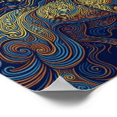 Das laufende fraktale Pferd Poster (Ecke)