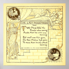 Das Lazy Housemaid Walter Crane Small Poster