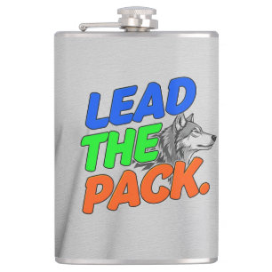 Das Lead the Pack, T - Shirt . Flachmann