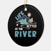 Das Leben am Camping ist besser Keramik Ornament (Links)