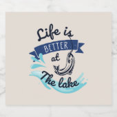 Das Leben am Funny Lake ist besser Bierflaschenetikett (Einzelnes Label)