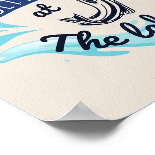 Das Leben am Lago Funny Poster ist besser (Ecke)