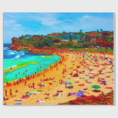 Das Leben am Meer ist farbenfroh Geschenkpapier (Flach)