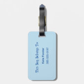 Das Leben am Personalisierten Gepäcksee ist besser Gepäckanhänger (Rückseite vertikal)