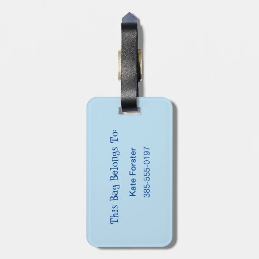 Das Leben am Personalisierten Gepäcksee ist besser Gepäckanhänger (Rückseite vertikal)