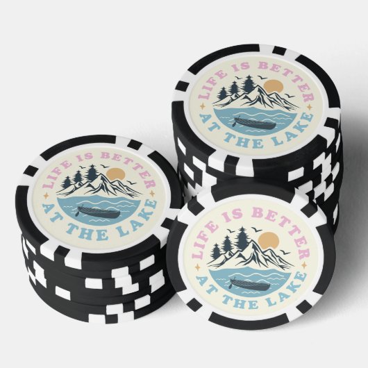 Das Leben am Poker Chips ist besser (Stapel)