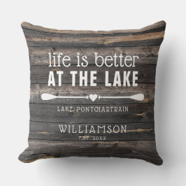 Das Leben am Rustikalen See ist besser Kissen
