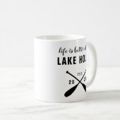 Das Leben am See House Paddeln ist besser Kaffeetasse (VorderseiteRechts)