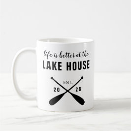 Das Leben am See House Paddeln ist besser Kaffeetasse