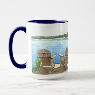 Das Leben am See ist besser, Adirondack-Stühle,  Tasse