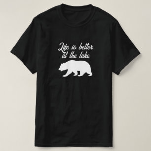 Das Leben am See ist besser als die Silhouette der T-Shirt
