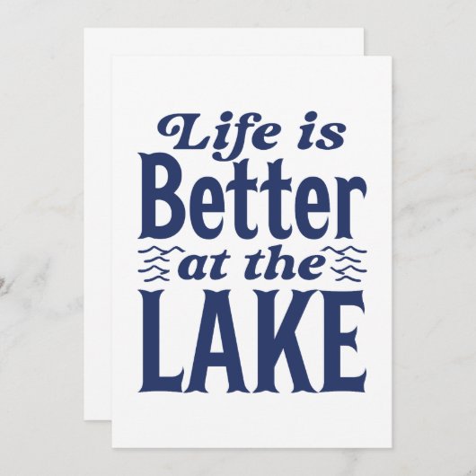 Das Leben am See ist besser Dankeskarte (Vorne/Hinten)