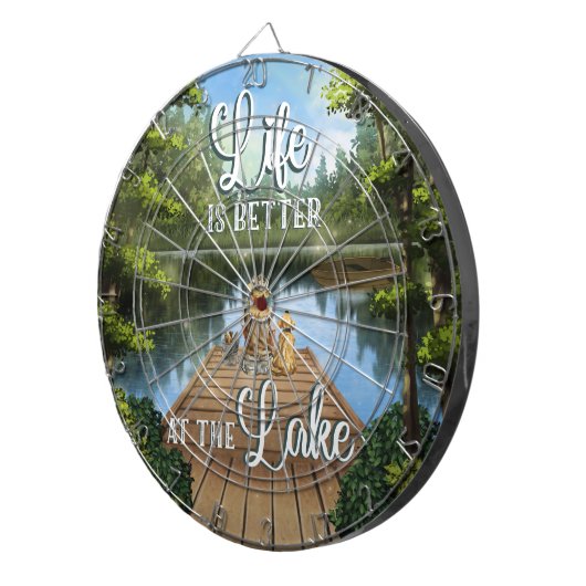 Das Leben am See ist besser Dartscheibe (Vorderseite rechts)