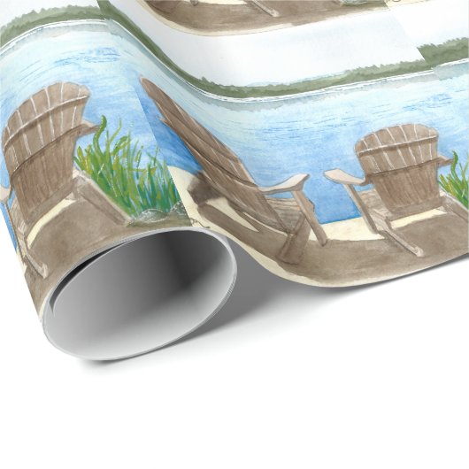 Das Leben am See ist besser Geschenkpapier (Rolleneckpunkt)