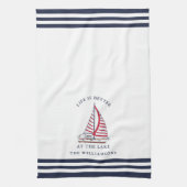 Das Leben am See ist besser Geschirrtuch (Vertikal)