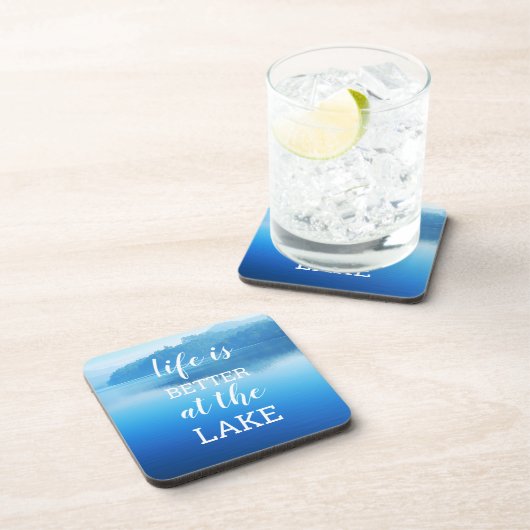 "Das Leben am See ist besser" Getränkeuntersetzer (Rechte Seite)