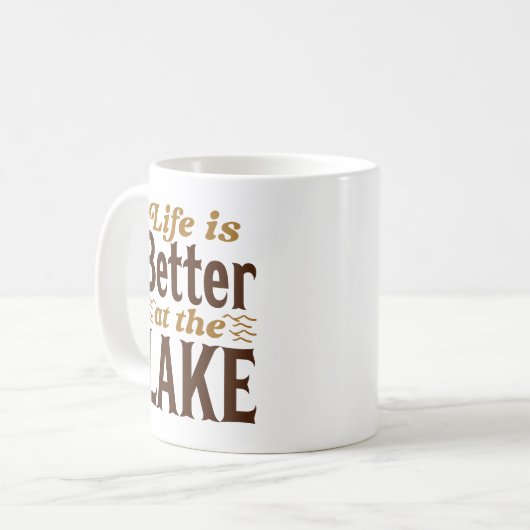 Das Leben am See ist besser Kaffeetasse (Vorderseite Links)