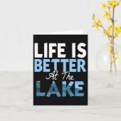 Das Leben am See ist besser Karte (Gelbe Blume)