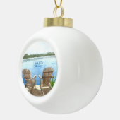 Das Leben am See ist besser Keramik Kugel-Ornament (Rechts)