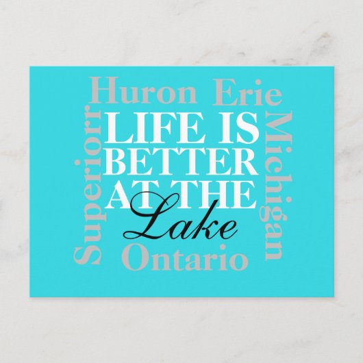 Das Leben am See ist besser Postkarte (Vorderseite)