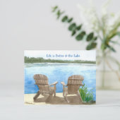 Das Leben am See ist besser Postkarte (Stehend Vorderseite)