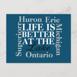 Das Leben am See ist besser Postkarte