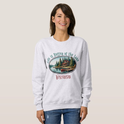 Das Leben am See ist besser Sweatshirt (Vorne ganz)