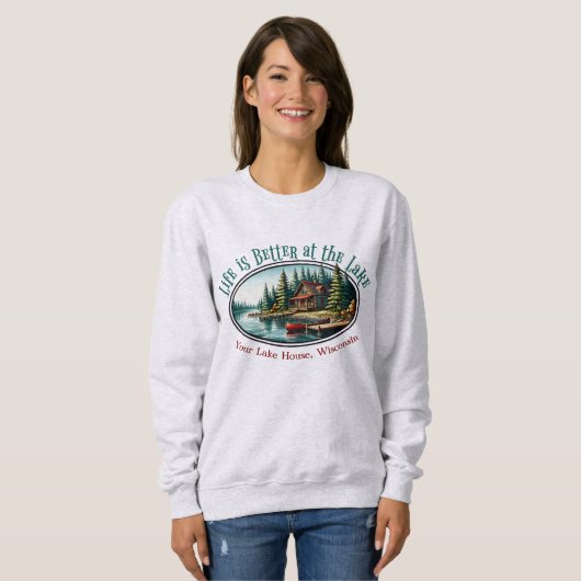 Das Leben am See ist besser Sweatshirt (Vorne ganz)
