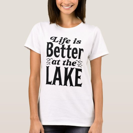 Das Leben am See ist besser T-Shirt (Vorderseite)