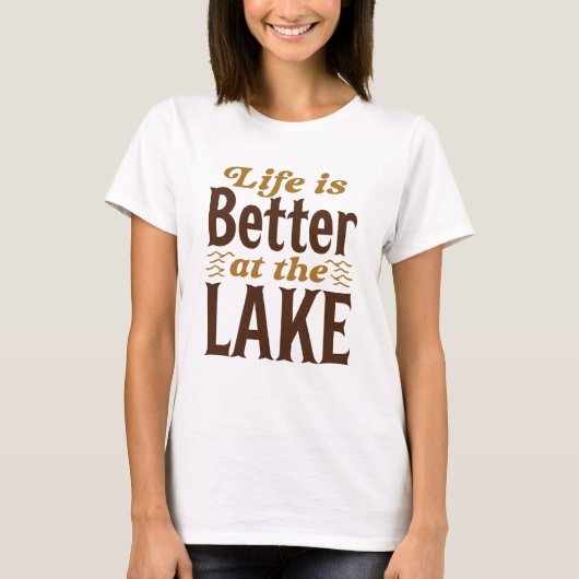 Das Leben am See ist besser T-Shirt (Vorderseite)