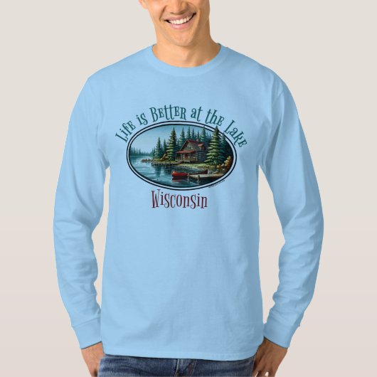 Das Leben am See ist besser T-Shirt (Vorderseite)