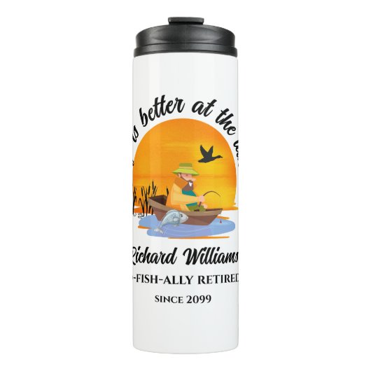 Das Leben am See ist besser. Thermosbecher (Vorderseite)