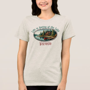 Das Leben am See ist besser Tri-Blend Shirt