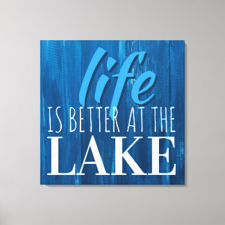 Das Leben am See ist besser, U-Bahn Art Typografie Leinwanddruck