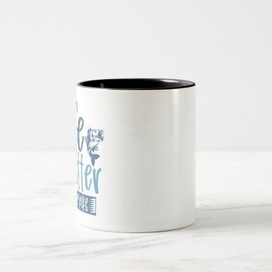 Das Leben am See ist besser Zweifarbige Tasse (Mittel)