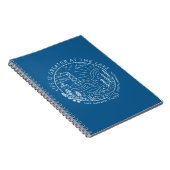 Das Leben am See ist größer - weiß und blau Notizblock (Rechte Seite)