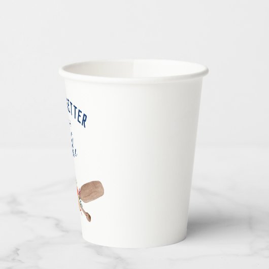 Das Leben am See ist rustikal Chic Pappbecher (Links)