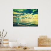 Das Leben am See Tiny Bird ist besser Poster (Küche)