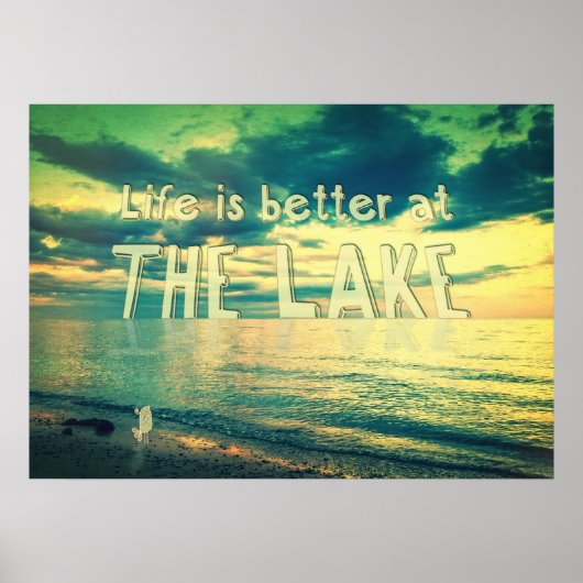 Das Leben am See Tiny Bird ist besser Poster (Vorne)