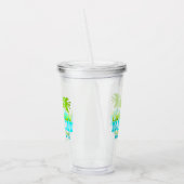 Das Leben am Strand Cool Aqua Limon Personalisiert Acryltrinkbecher (Links)