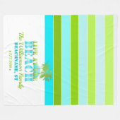 Das Leben am Strand Cool blau/grün Fleecedecke (Vorderseite (Horizontal))