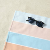 Das Leben am Strand Cool Blue/Orange Personalisier Strandtuch (Beispiel)