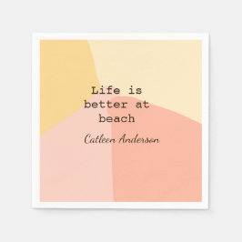 Das Leben am Strand gelb orange boho rustikal Serviette