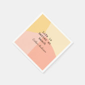 Das Leben am Strand gelb orange boho rustikal Serviette (Ecke)