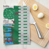 Das Leben am Strand Geschirrtuch (Viertel Falte)